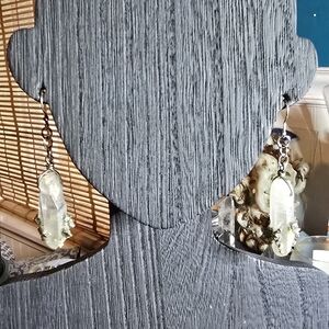 Quartz Pyrite Earrings